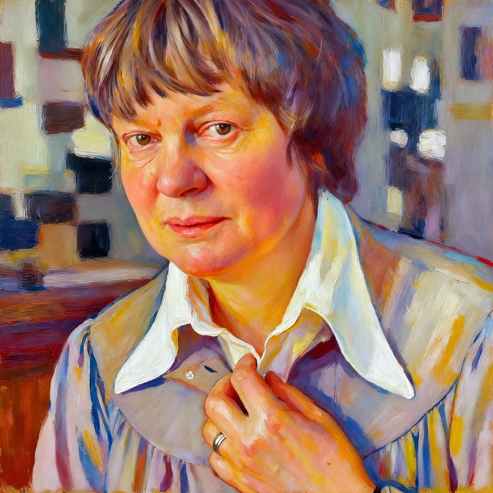 Retrato de Iris Murdoch.