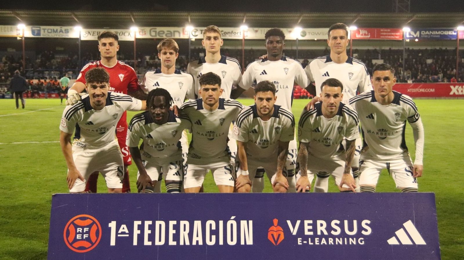 El once del Marbella en su último partido.