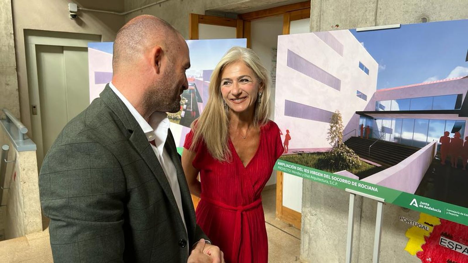 Patricia del Pozo en el IES Virgen del Socorro de Rociana.
