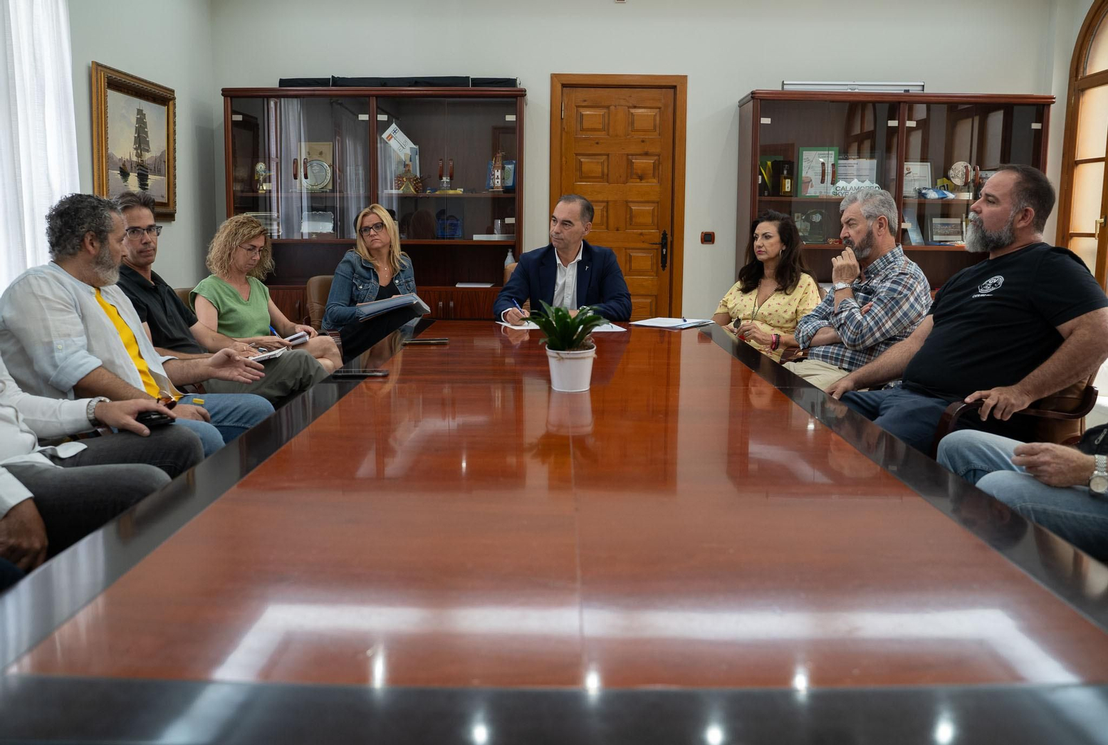 La reunión entre el Ayuntamiento y los empresarios del Polígono.
