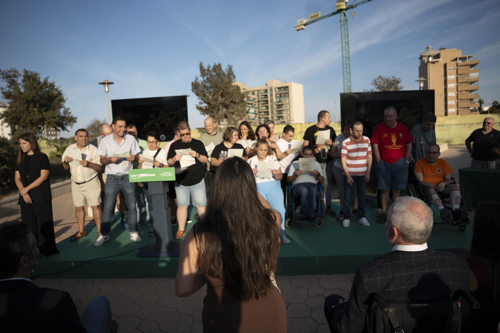 Las imágenes de la primera piedra del centro de día ocupacional Juan Goytisolo de Verdiblanca en Almería