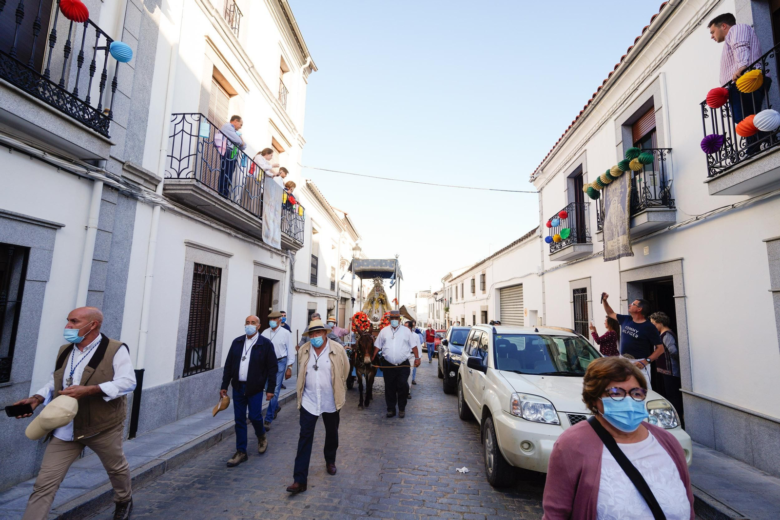 Las fotografías de la llegada de la Virgen de Luna a Villanueva de Córdoba