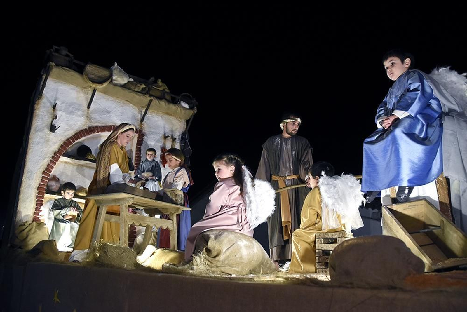Una de las estampas de la edición del pasado año de la Cabalgata de Reyes Magos de Higuera de la Sierra.