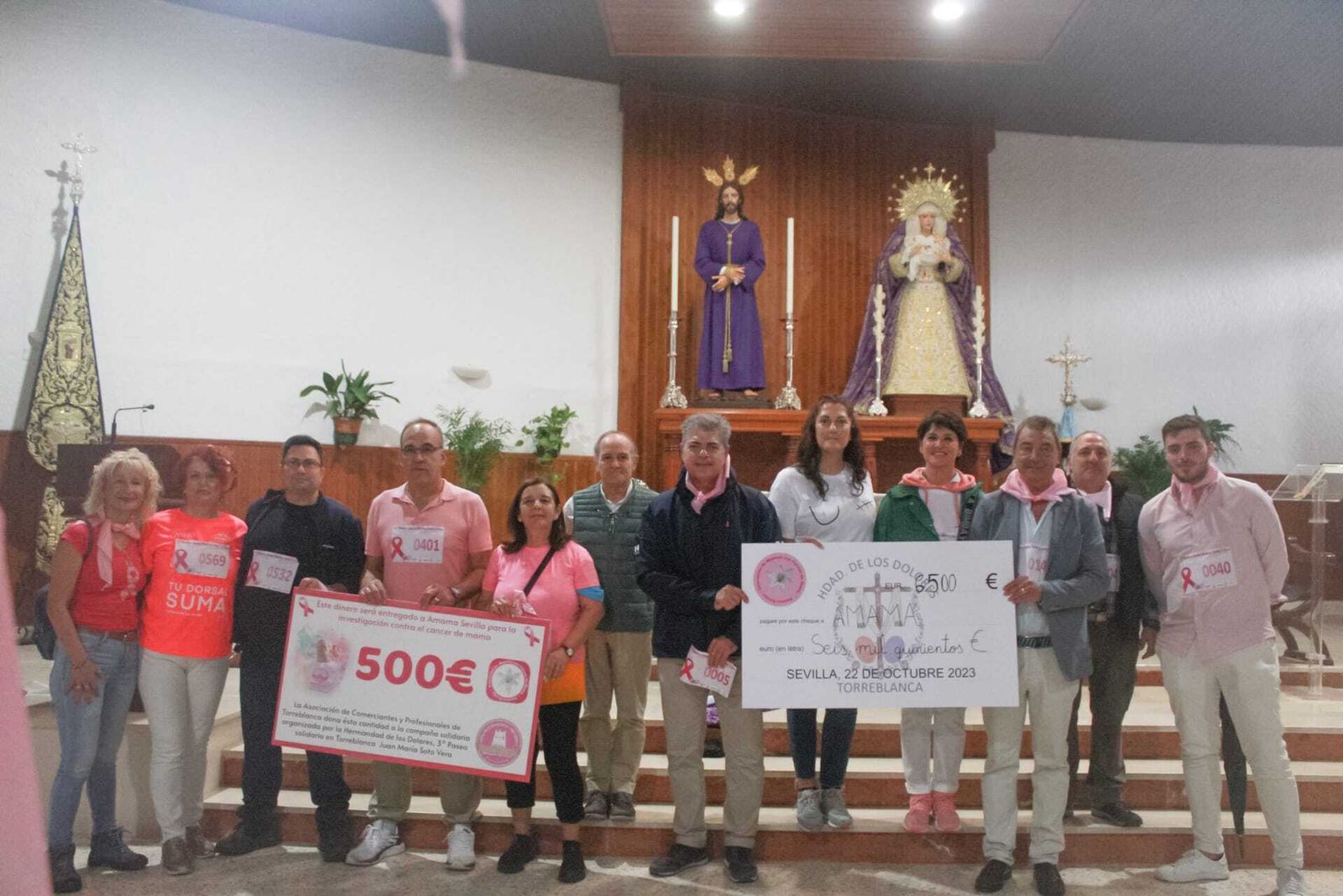 Entrega de los donativos en la parroquia de San Antonio de Padua
