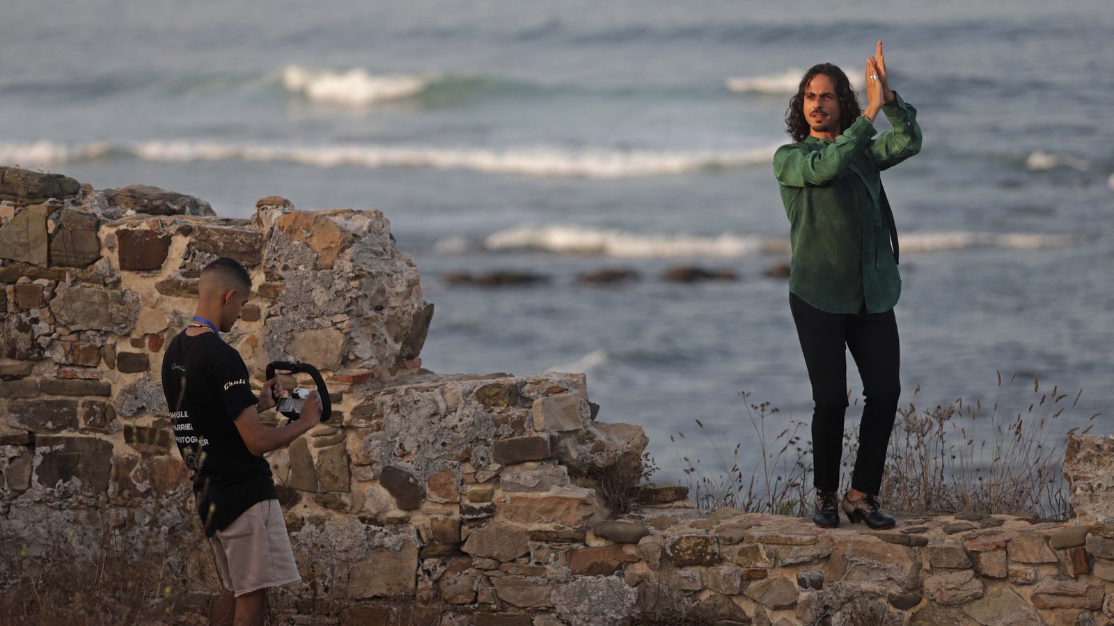 Fotos de la grabación en Algeciras del documental de Ghali Naoufal sobre la cultura árabe y española
