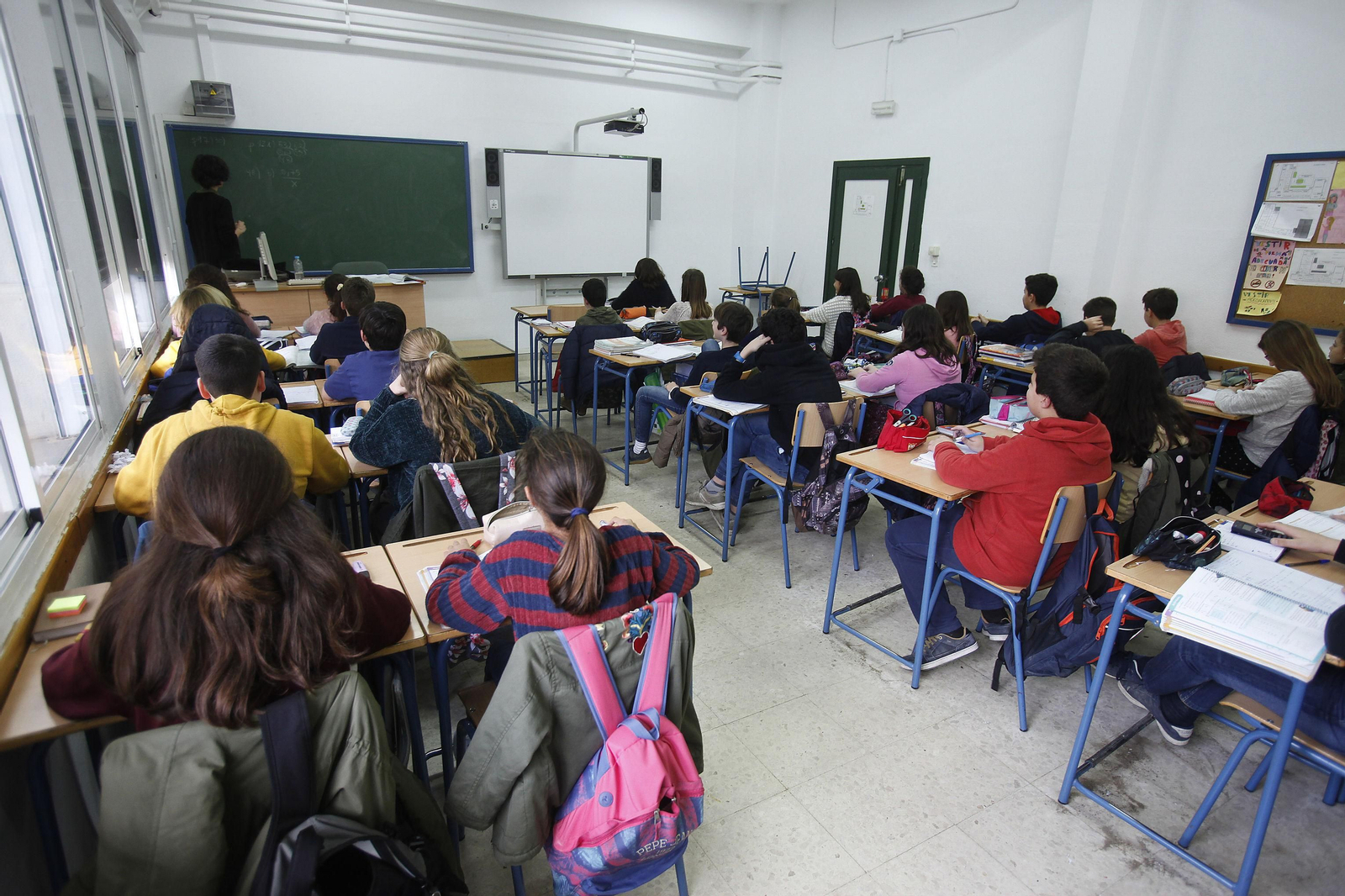 Imagen de archivo de un aula del IES Fernando de Herrera, en la Avenida de la Palmera.
