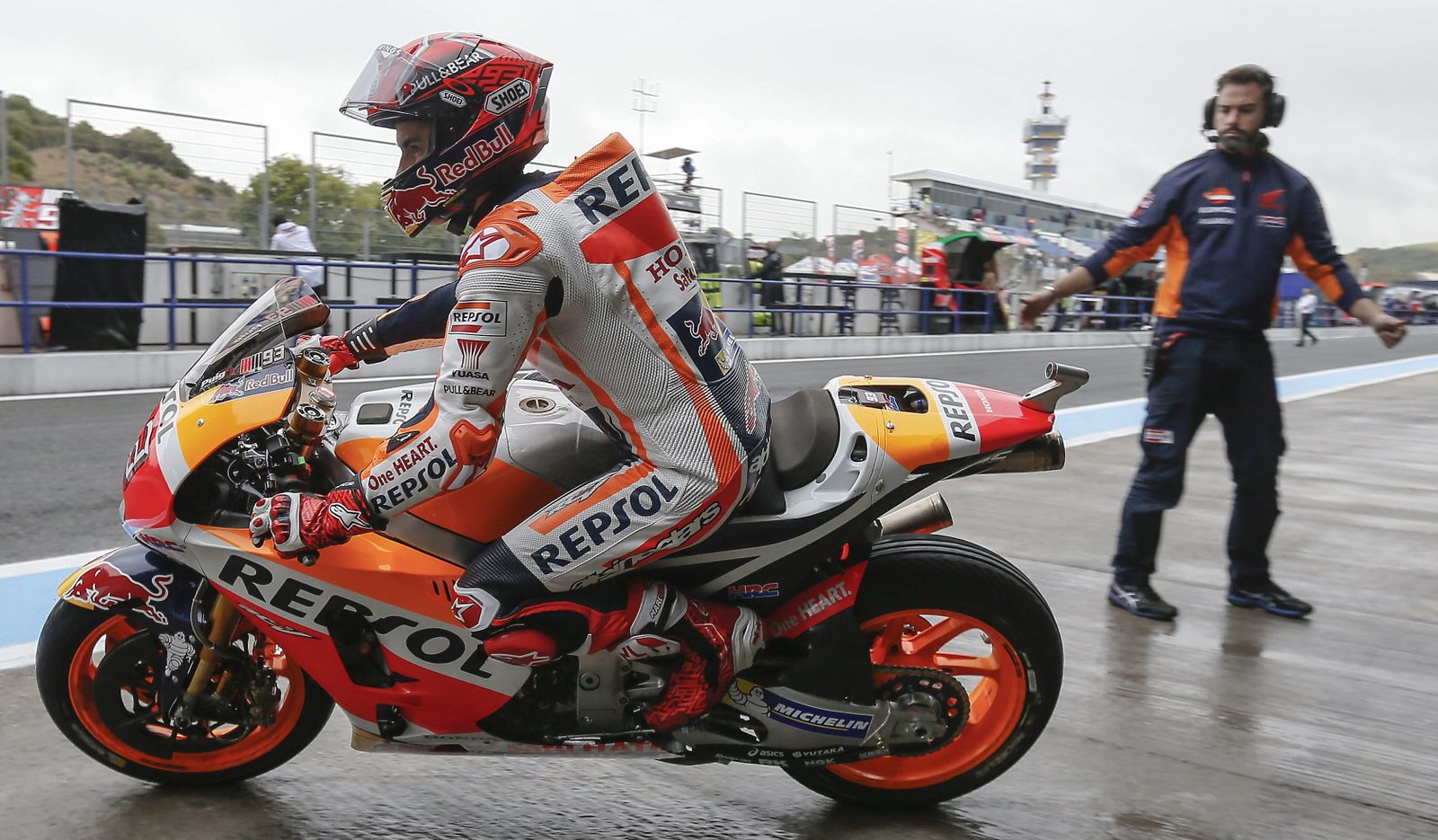 Marc Márquez, mal en el preámbulo