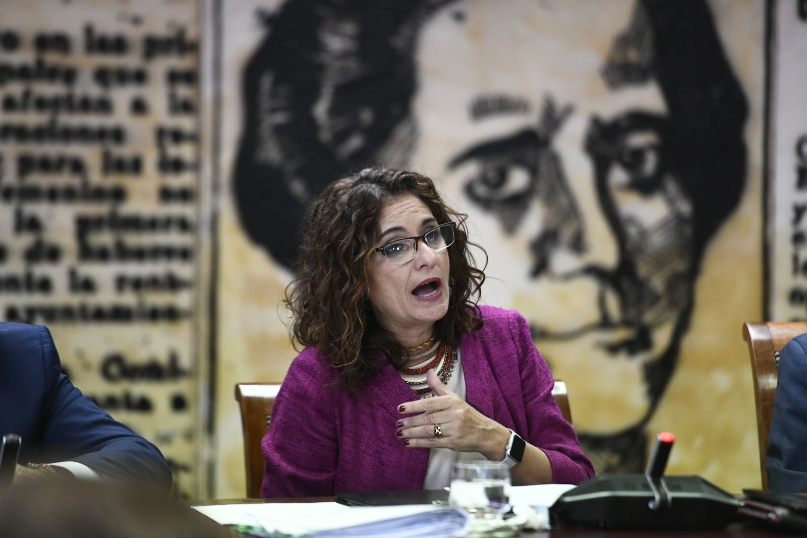 La ministra de Hacienda, María Jesús Montero, en una comparecencia en el Senado