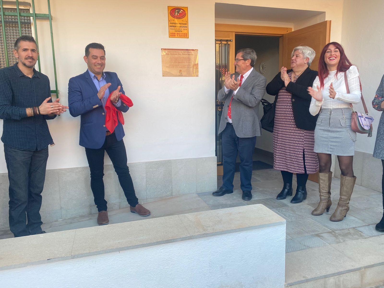 Momento de la inauguración del hogar del pensionista de Purullena