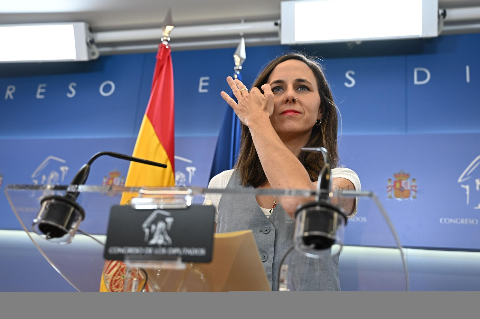 La portavoz en el Congreso de Podemos, Ione Belarra.