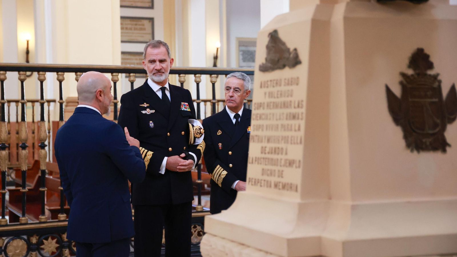 El Rey Felipe VI, en el Panteón de Marinos Ilustres, en San Fernando El Rey Felipe VI, en el Panteón de Marinos Ilustres, en San Fernando