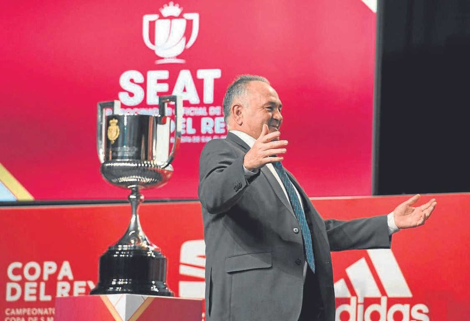 Rafael Gordillo, durante el sorteo de Copa.