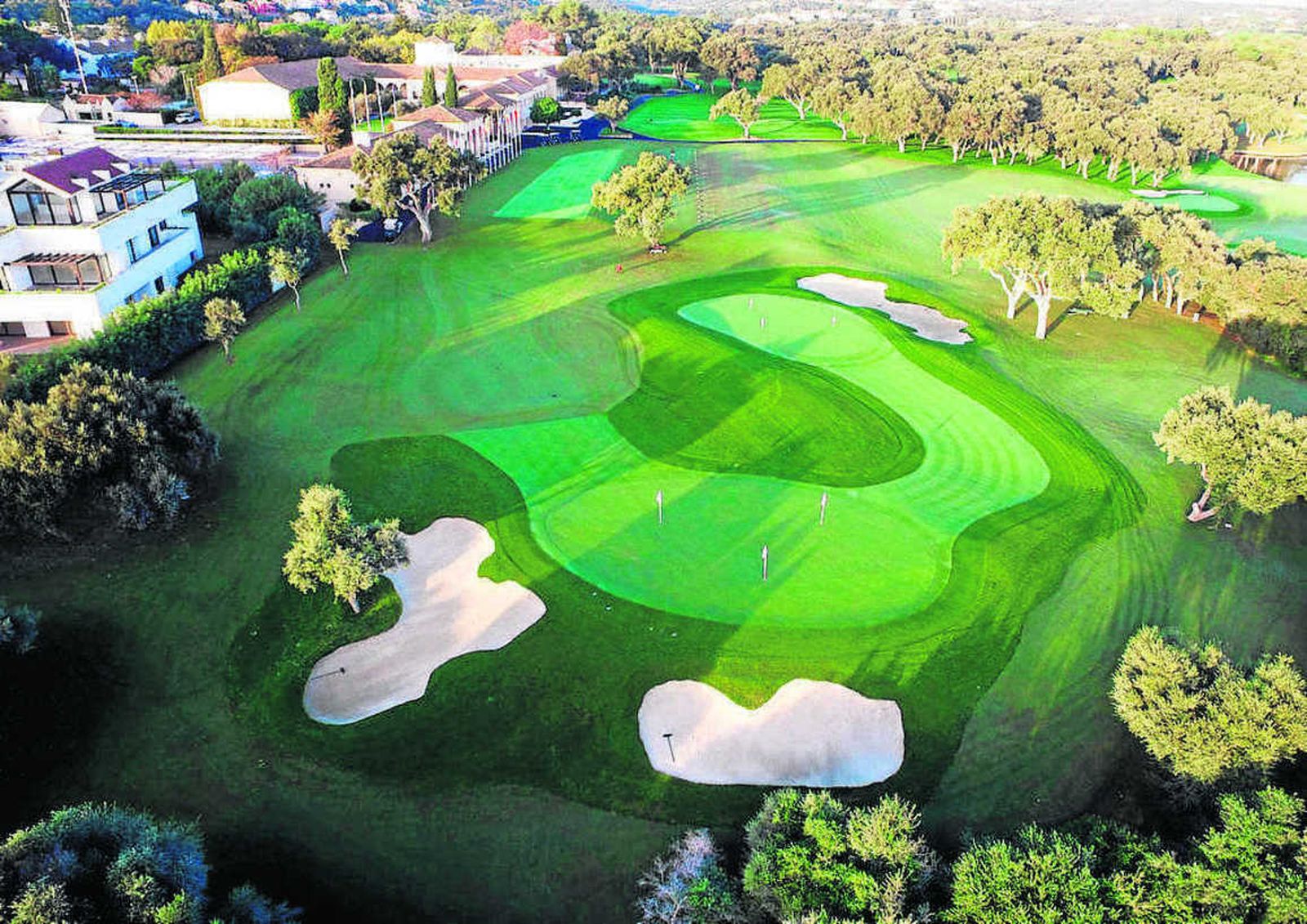 Imagen aérea del campo de golf ubicado en Sotogrande, en San Roque.