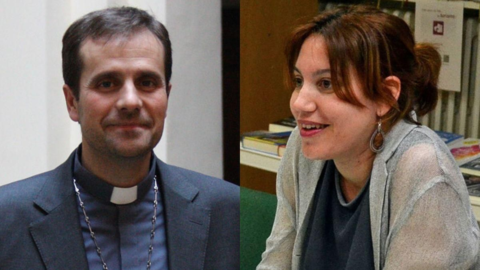 El ex obispo de Solsona  y la escritora Sílvia Caballol