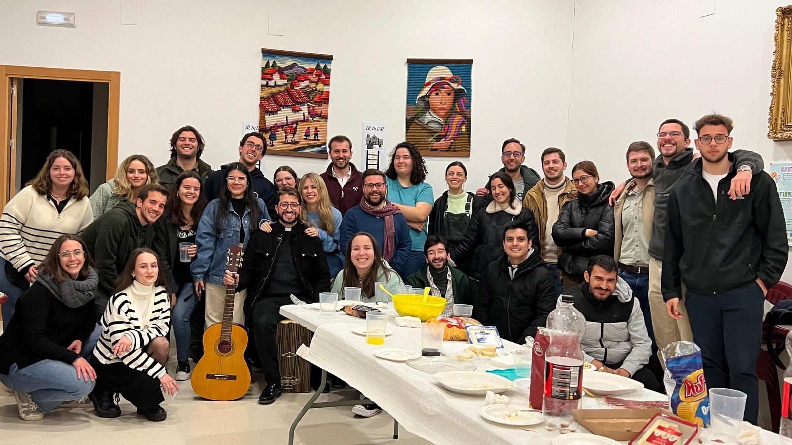Jóvenes de la Pastoral universitaria.