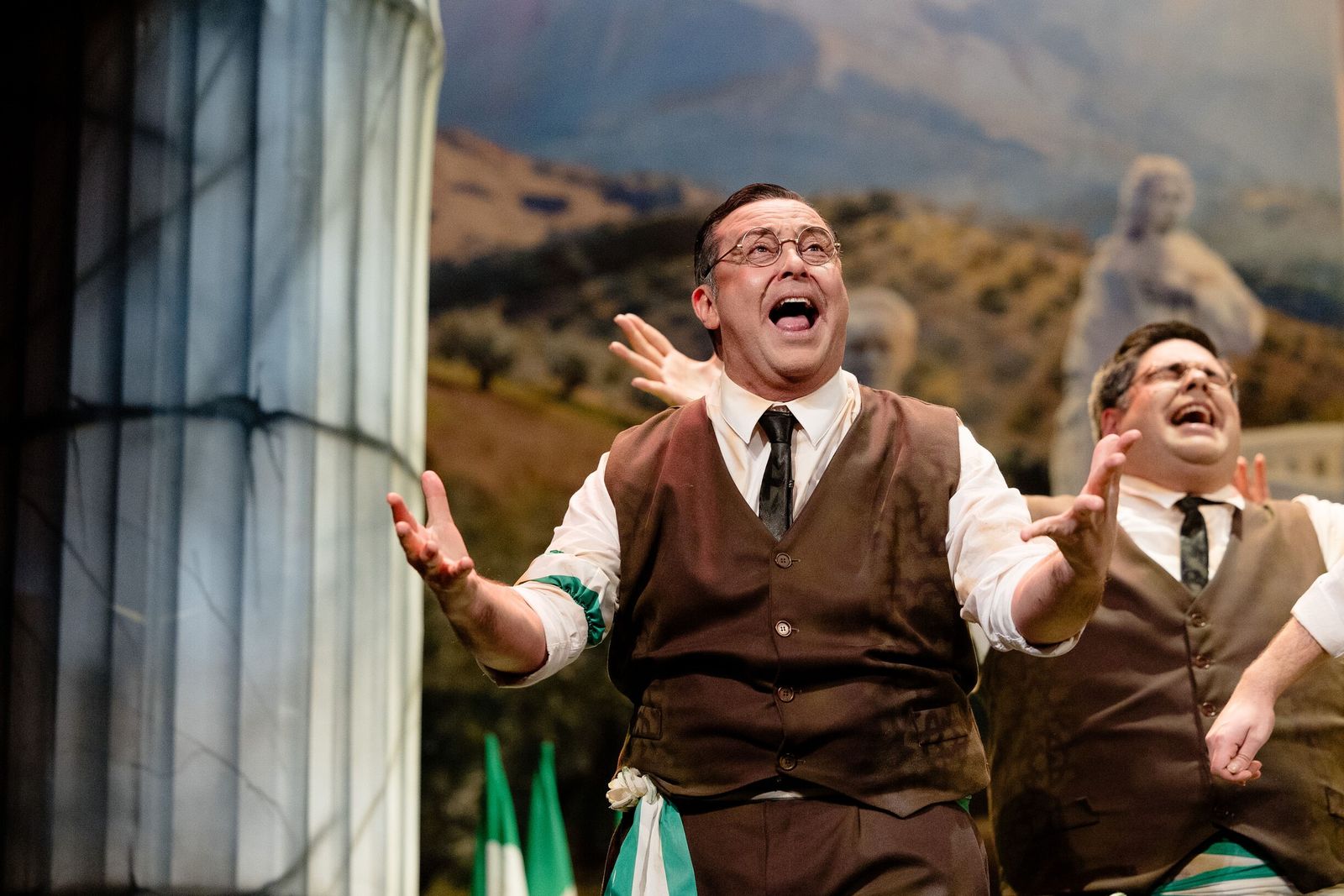 Jesús Gómez, punta jurado y coletrista de la comparsa 'El patriota'.