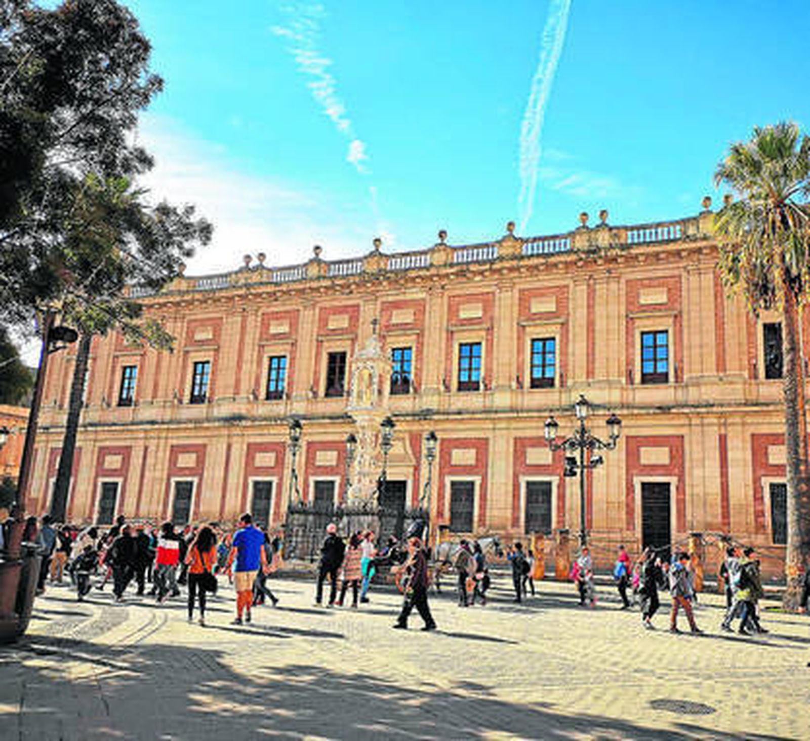 Archivo de Indias, en el que Alice B. Gould completó la nómina de la tripulación del primer viaje de Colón.