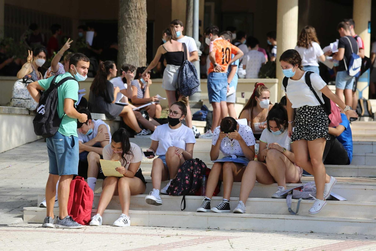 Arranca la Selectividad del coronavirus y las mascarillas en Málaga, en fotos