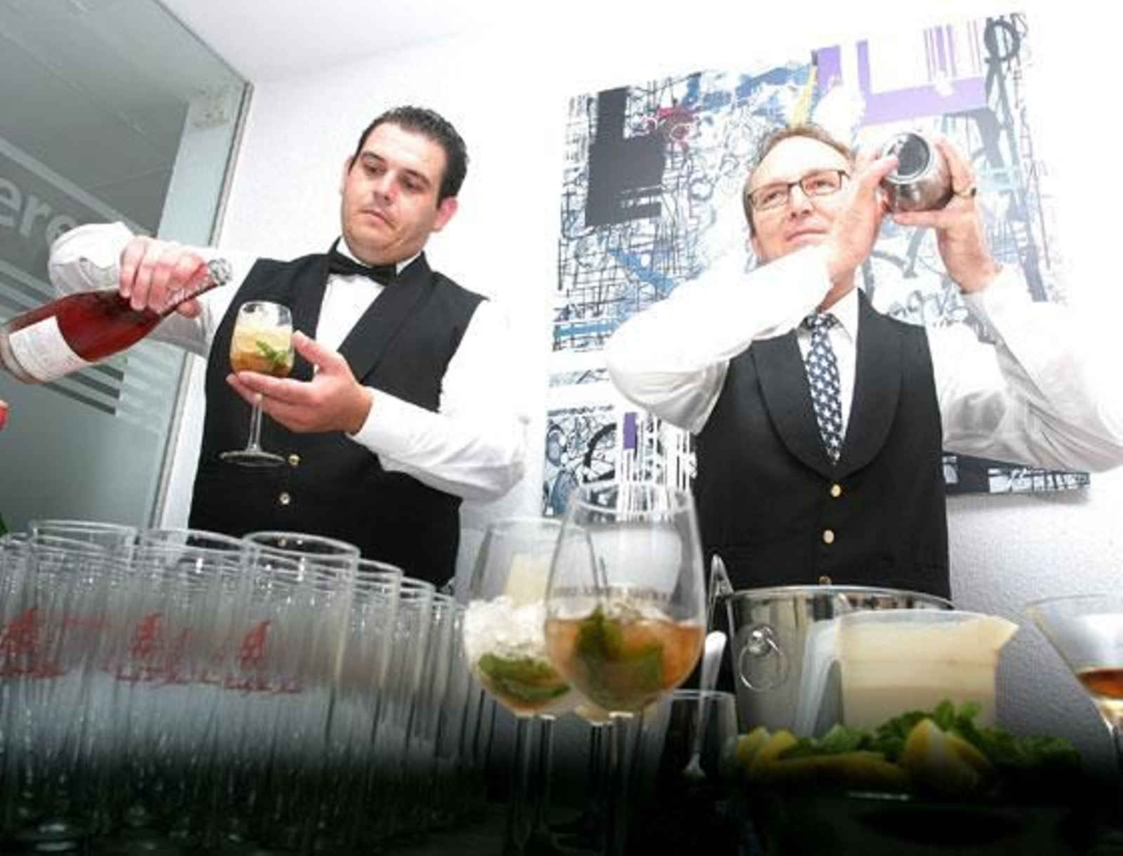 Algunos de los cócteles de brandy que se ofrecieron durante la presentación de la exposición.  

Foto: Vanesa Lobo