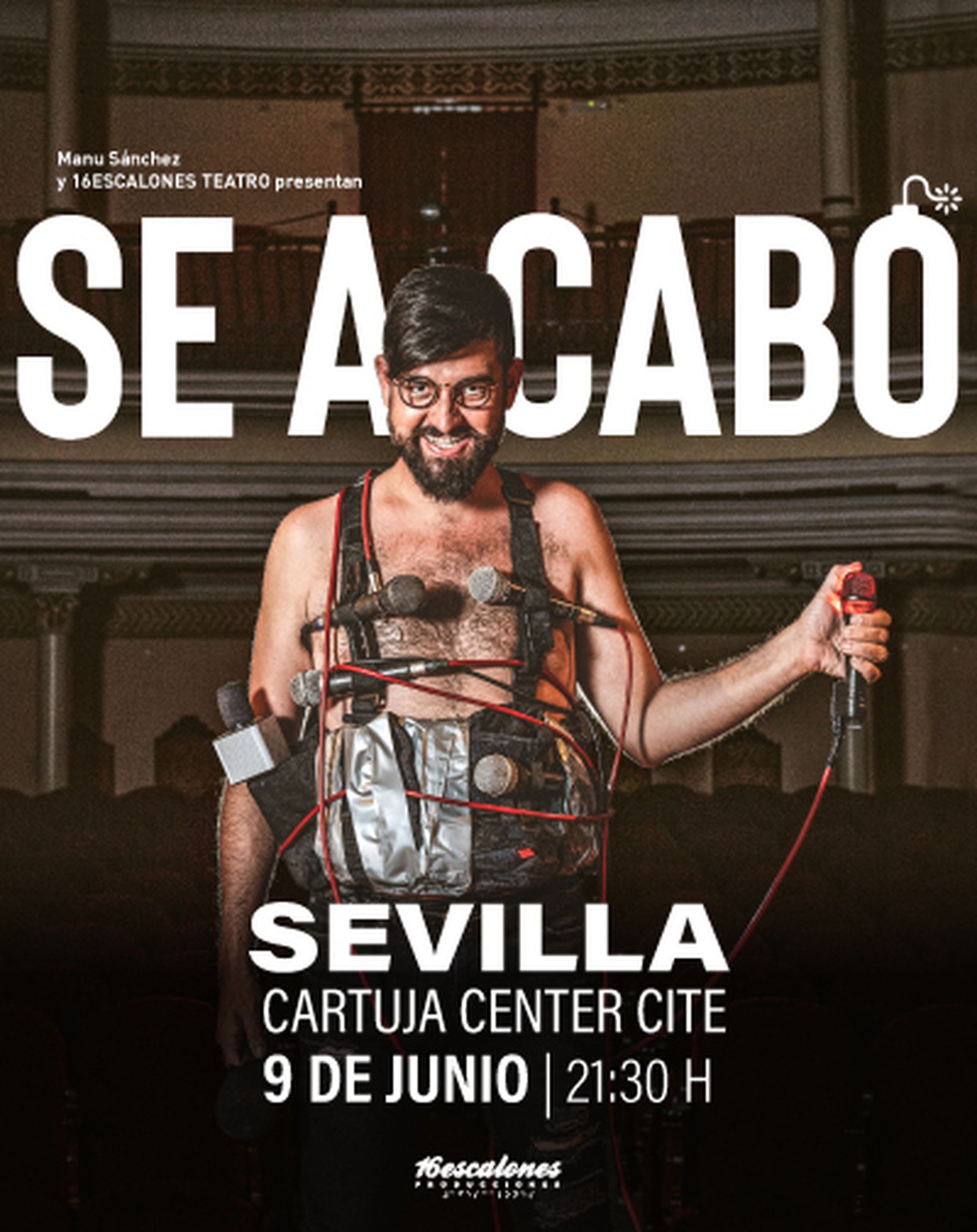 El cartel del espectáculo 'Se acabó' de Manu Sánchez.