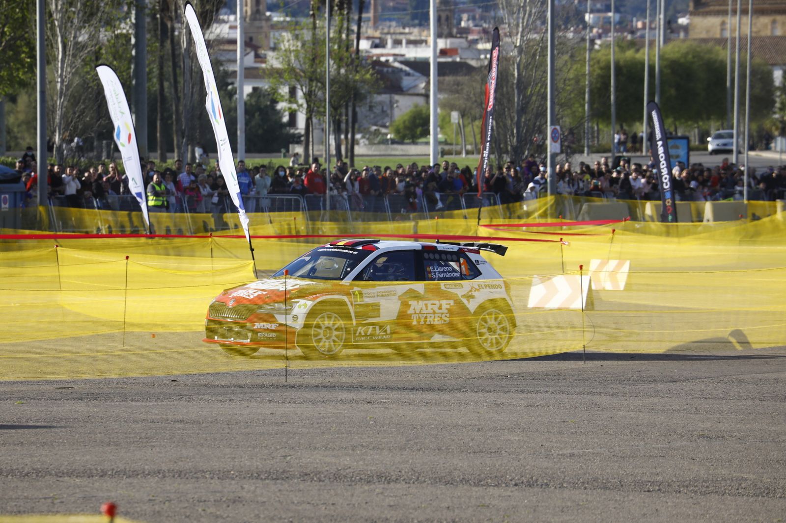 La primera pasada al tramo urbano de Córdoba en el Rallye Sierra Morena, en imágenes