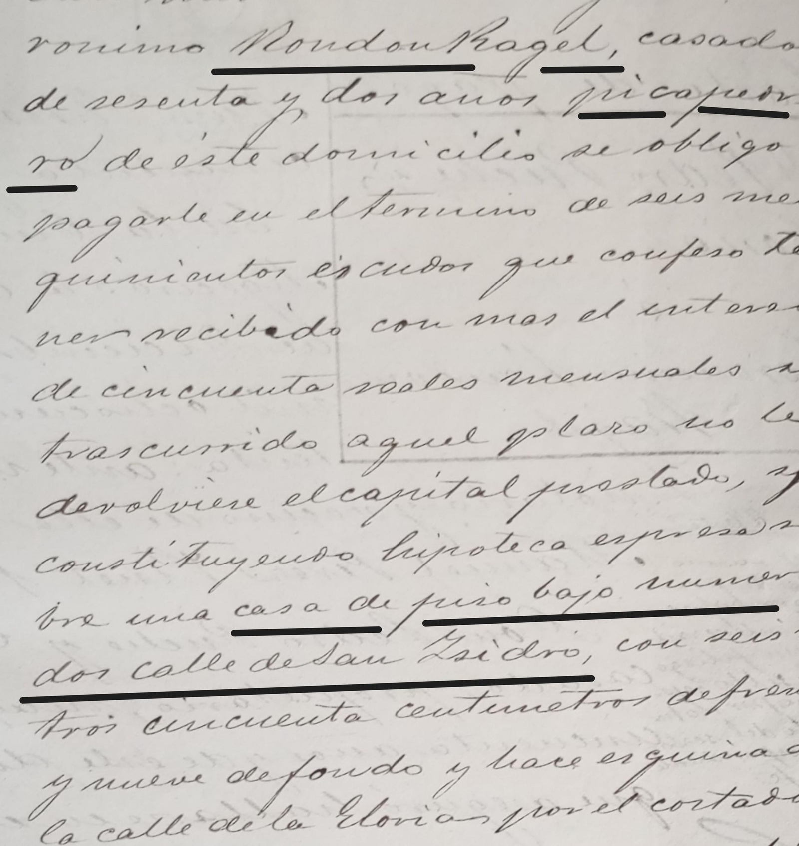 El picapedrero Rondón Ragel tenía casa en San Isidro, esquina calle Gloria.