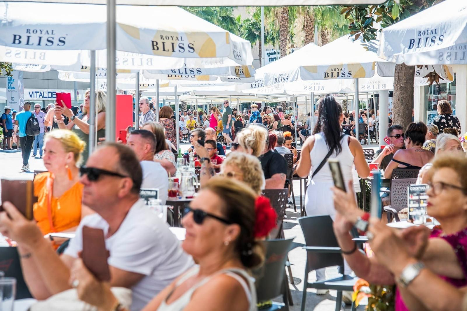 Una terraza de hostelería en el centro de Torremolinos.