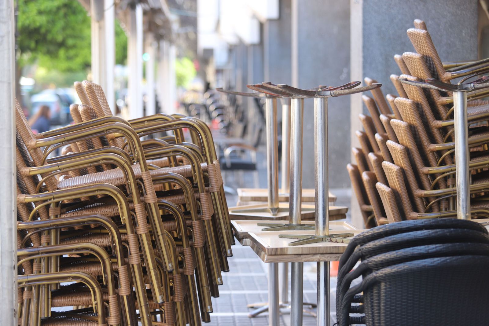 Terrazas recogidas de establecimientos hosteleros en Pablo Rada.