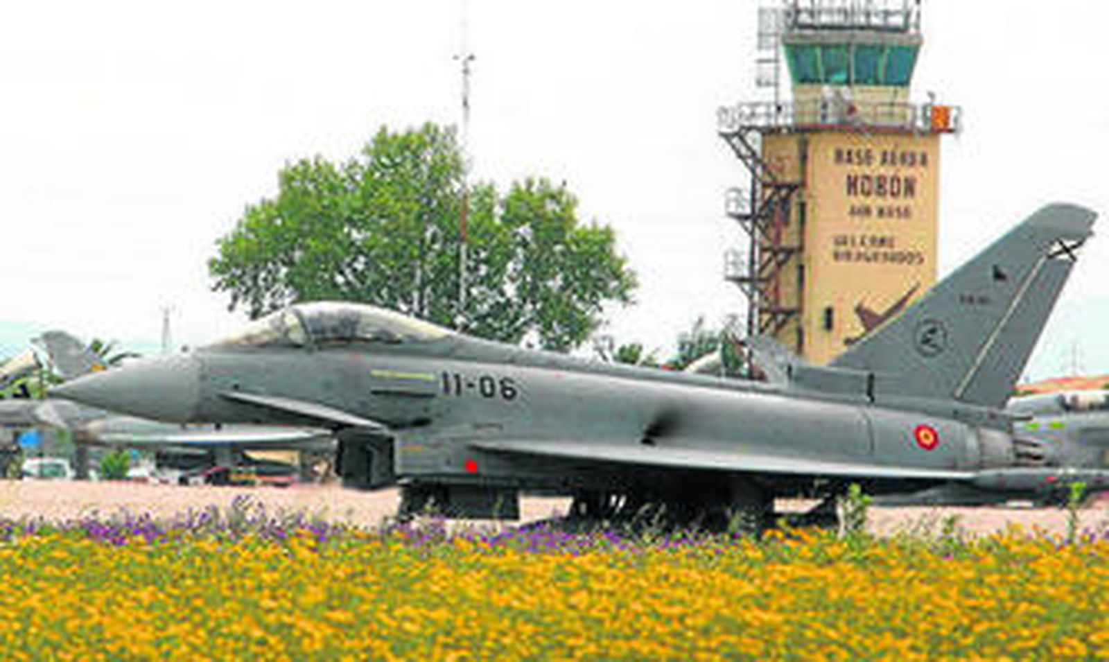 Un Eurofighter en la base de Morón, en una imagen de archivo.