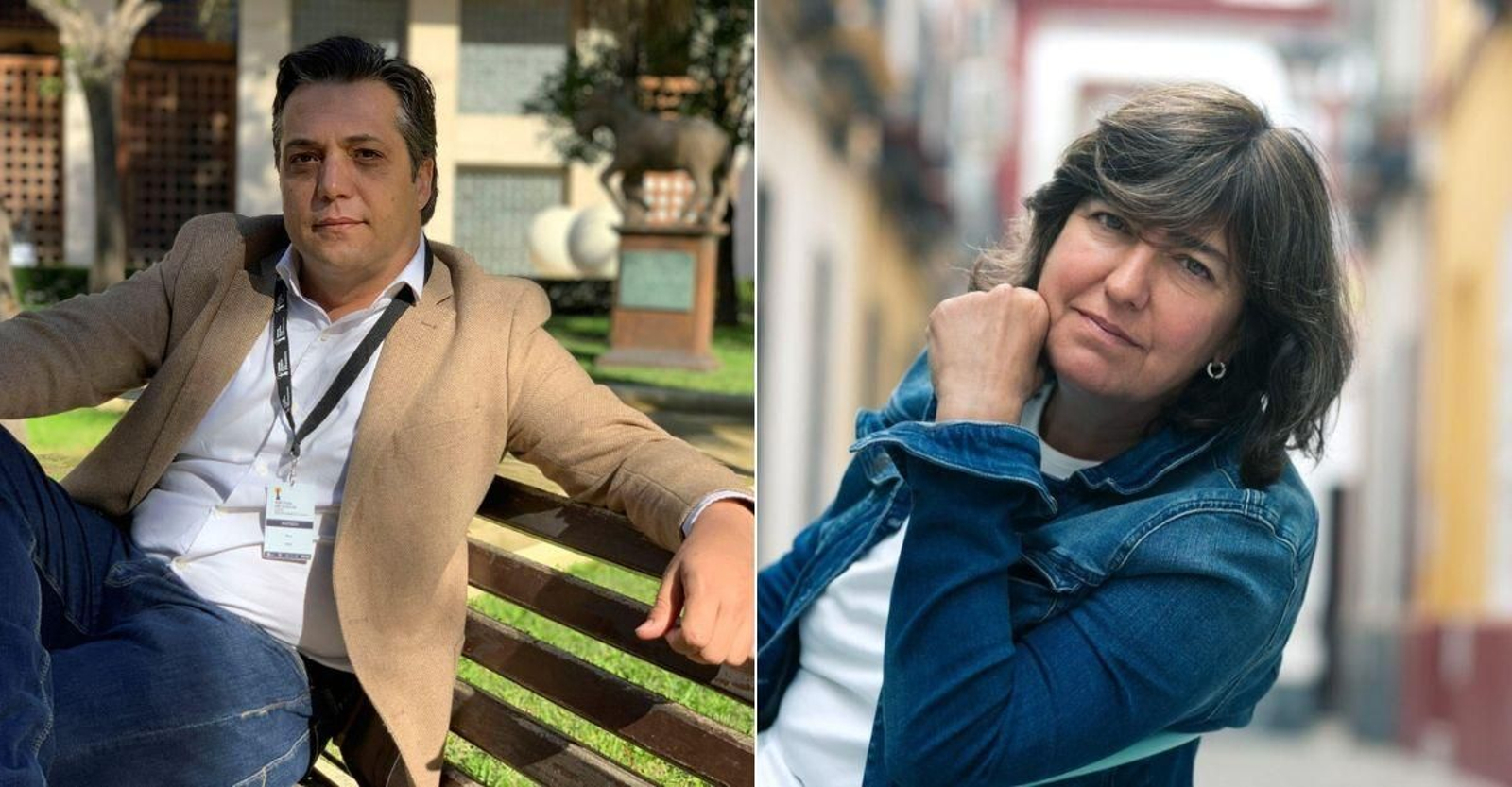 Los cineastas onubenses Paco Ortiz y Remedios Malvárez.