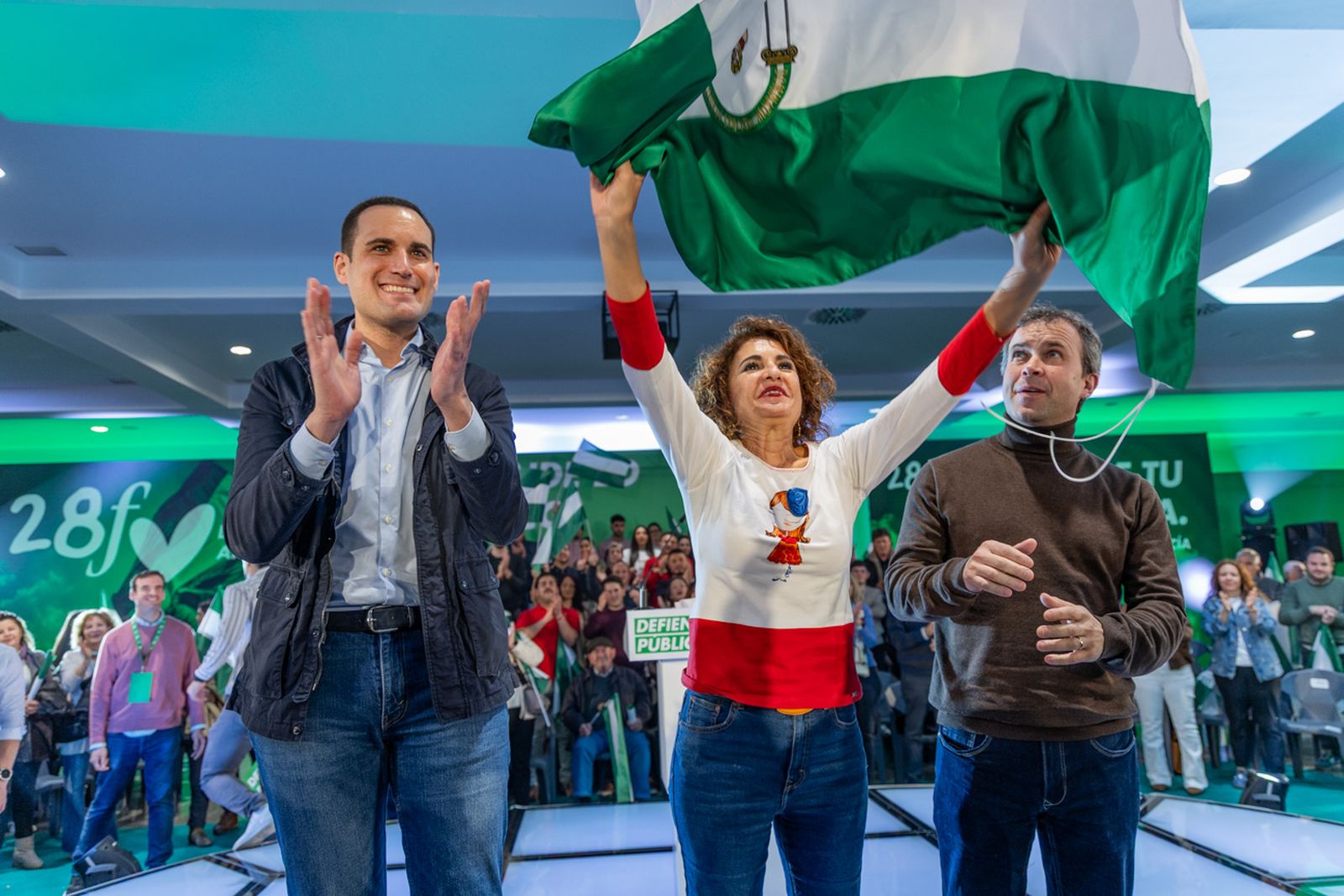 Acto en defensa de los servicios públicos para celebrar el 28F en Jaén