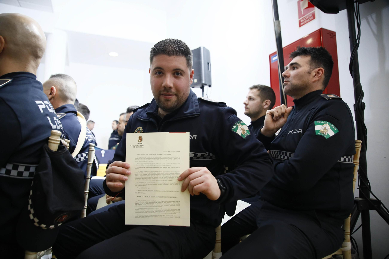 Las imágenes del acto institucional de la Policía Local de Almería con motivo de la festividad de su patrón, San Esteban