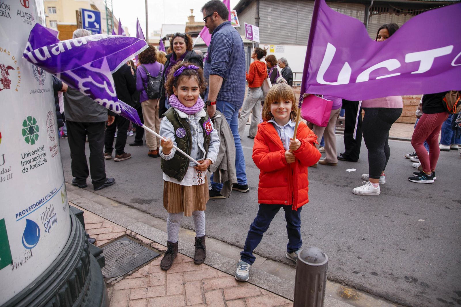 Las imágenes de la manifestación realizada por la Plataforma de Acción Feminista en Almería