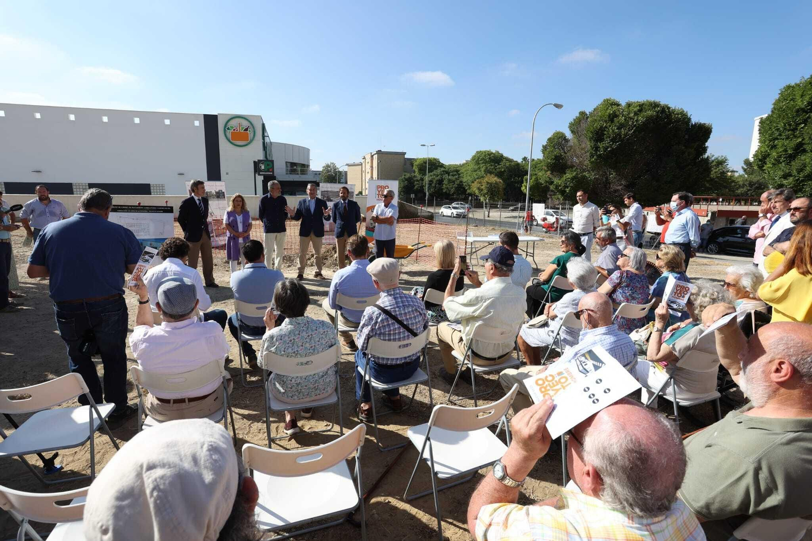 Acto de colocación de la primera piedra de la futura sede de Proyecto Hombre en Jerez
