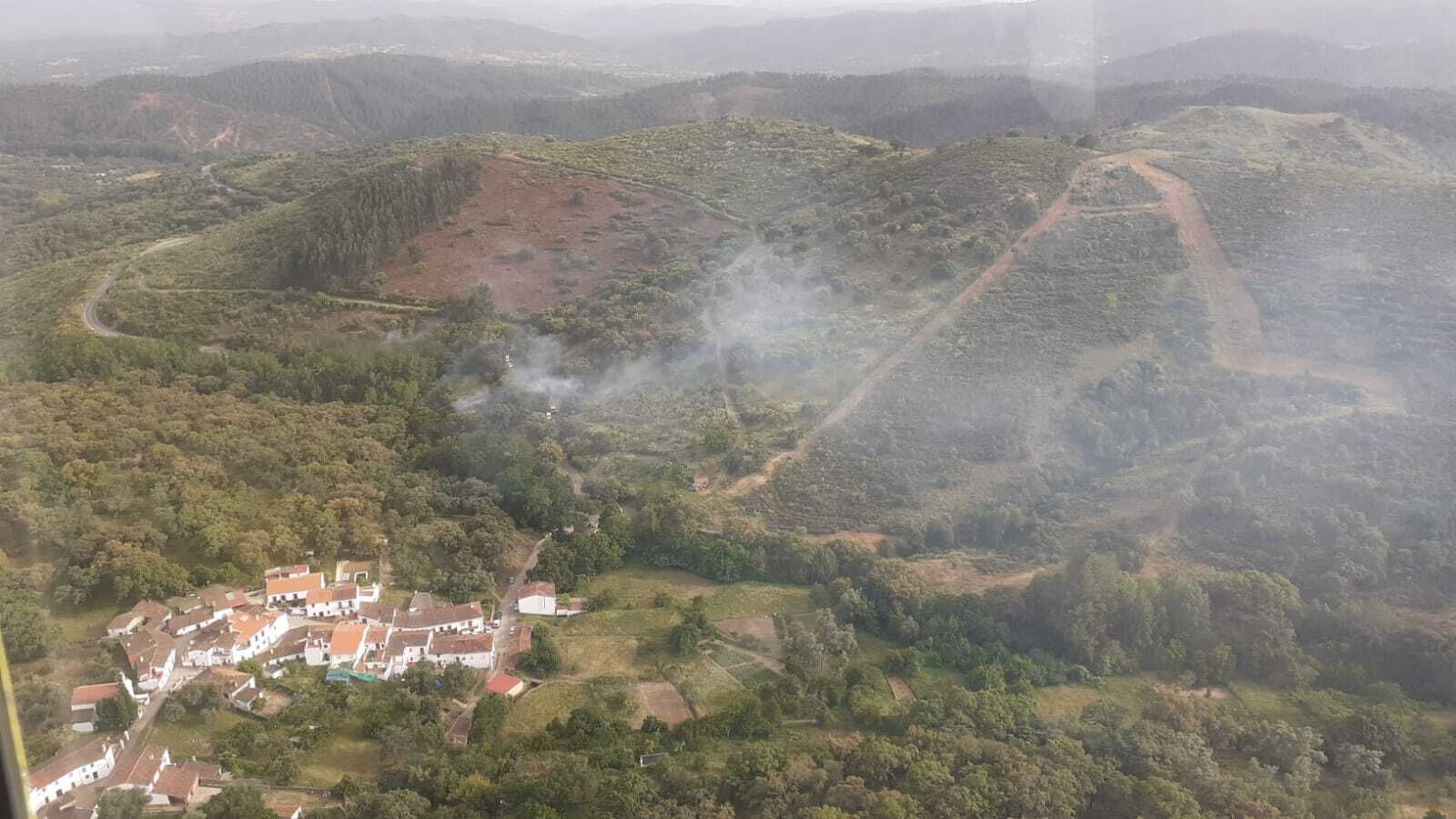 La zona donde se ha declarado el incendio.