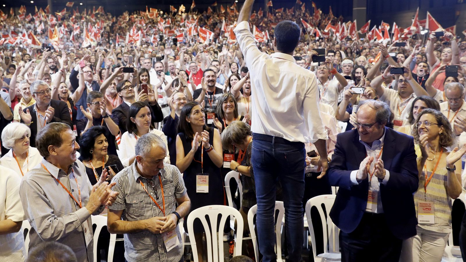 Pedro Sánchez durante el cierre del 39º Congreso socialista