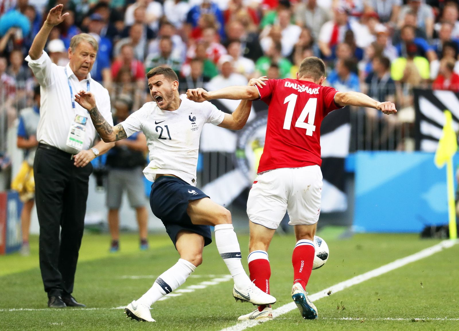 Las imágenes del Dinamarca-Francia