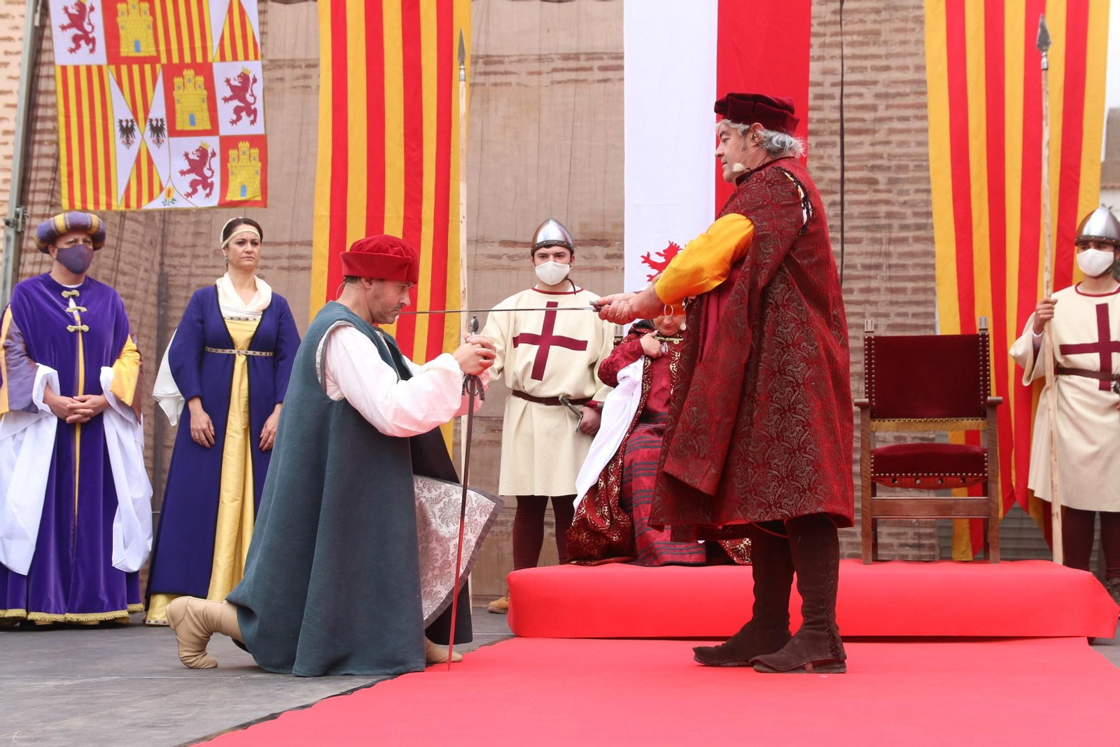 Acto del nombramiento del nuevo alcaide en Fiñana ante la presencia de los Reyes Católicos.