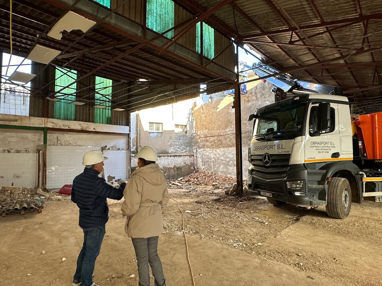 Trabajos en la zona afectada.