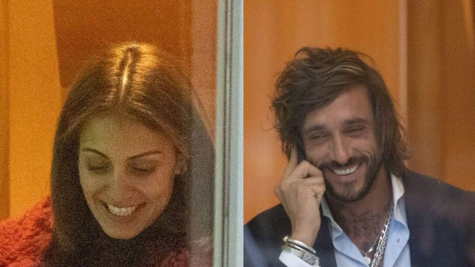 Hiba Abouk y Antonio Revilla saliendo de Muro Madrid