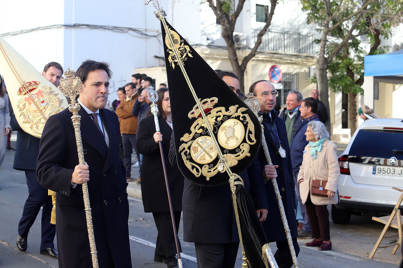 Imágenes del ambiente en la procesión de San Sebastián