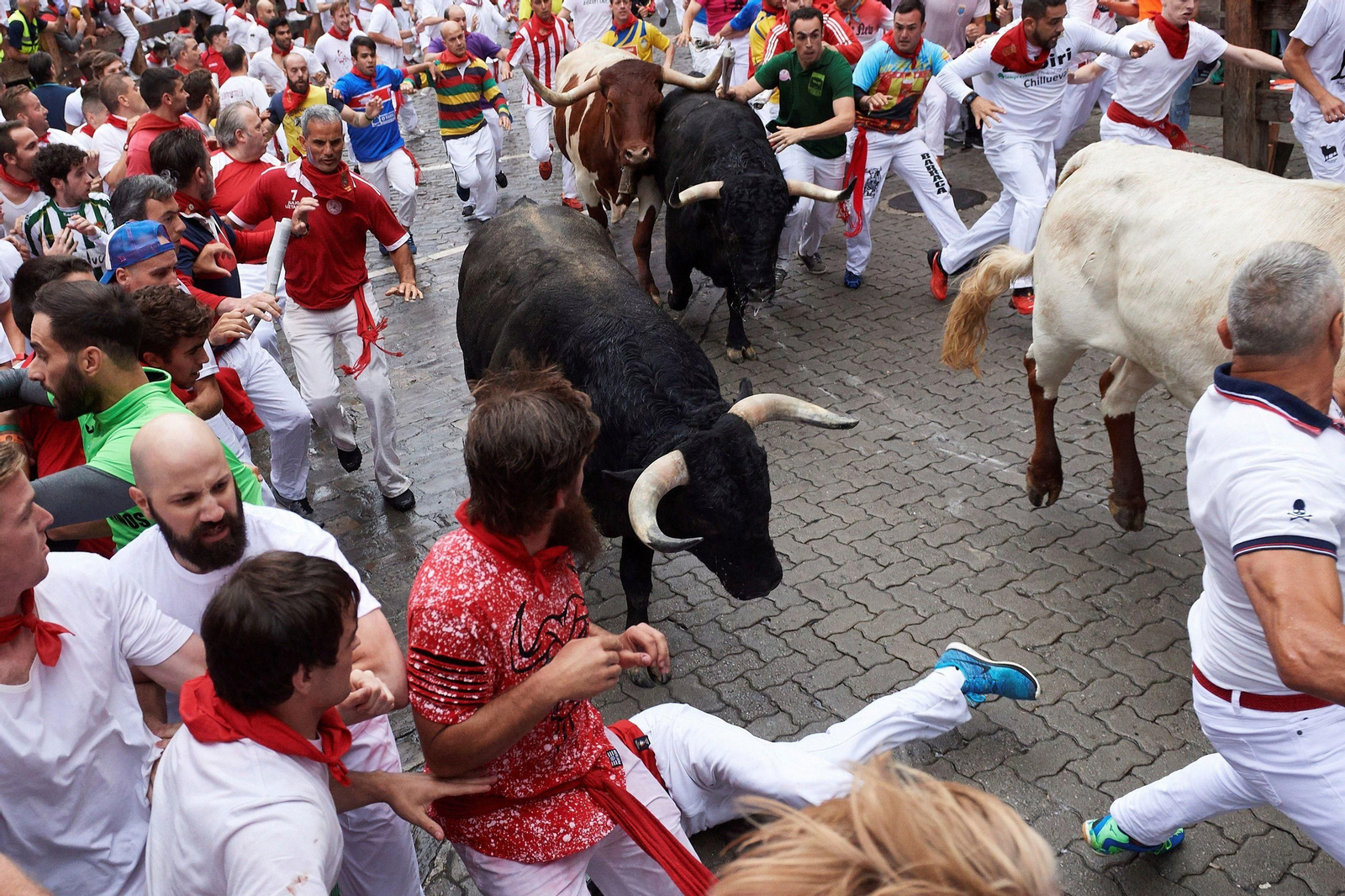 Las imágenes del primer encierro de los sanfermines 2018