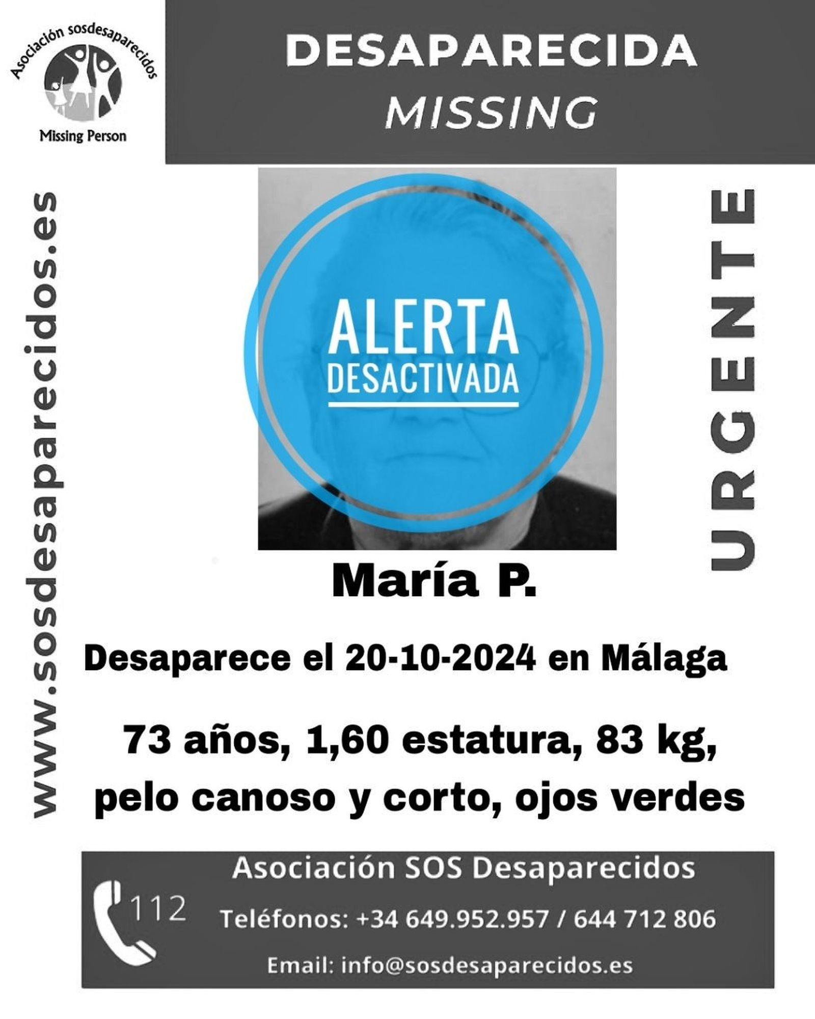 Detalle del cartel desactivando la búsqueda.