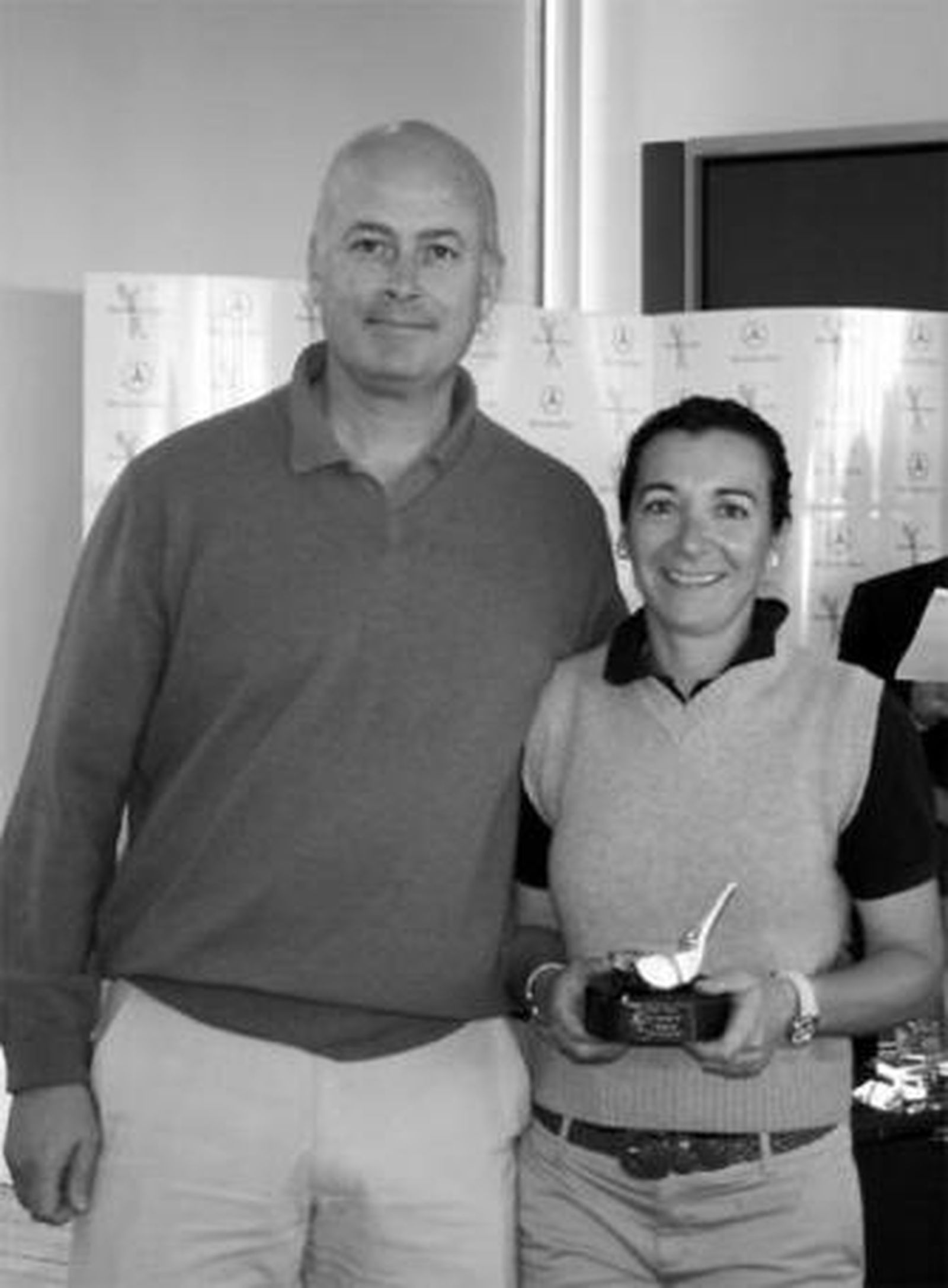 Rocío Bacedoni, una de las mejores onubenses, con Pedro Weickert.