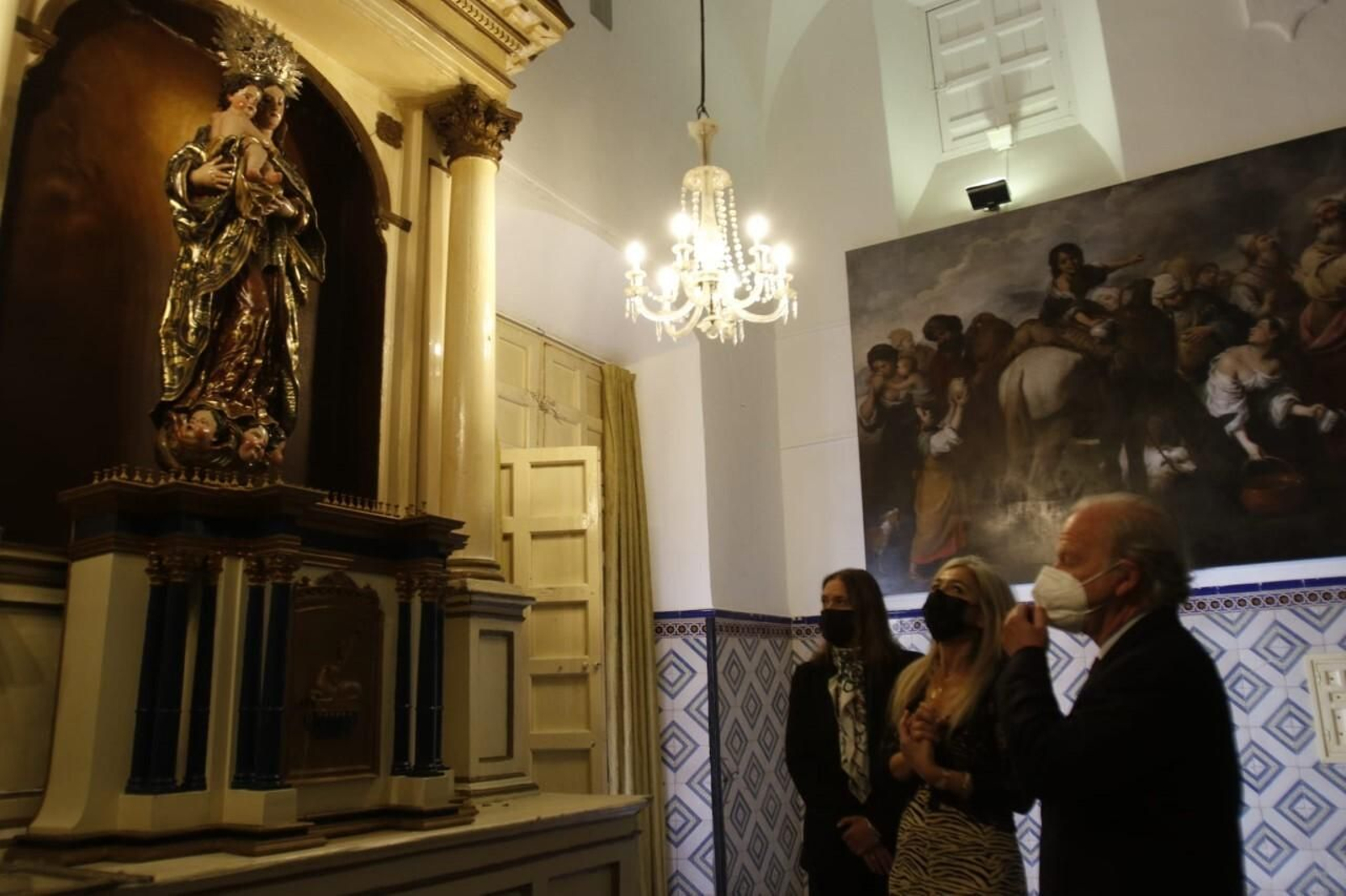 La Virgen del Rosario, tallada y policromada por Valdés Leal, saldrá por primera vez del Hospital.