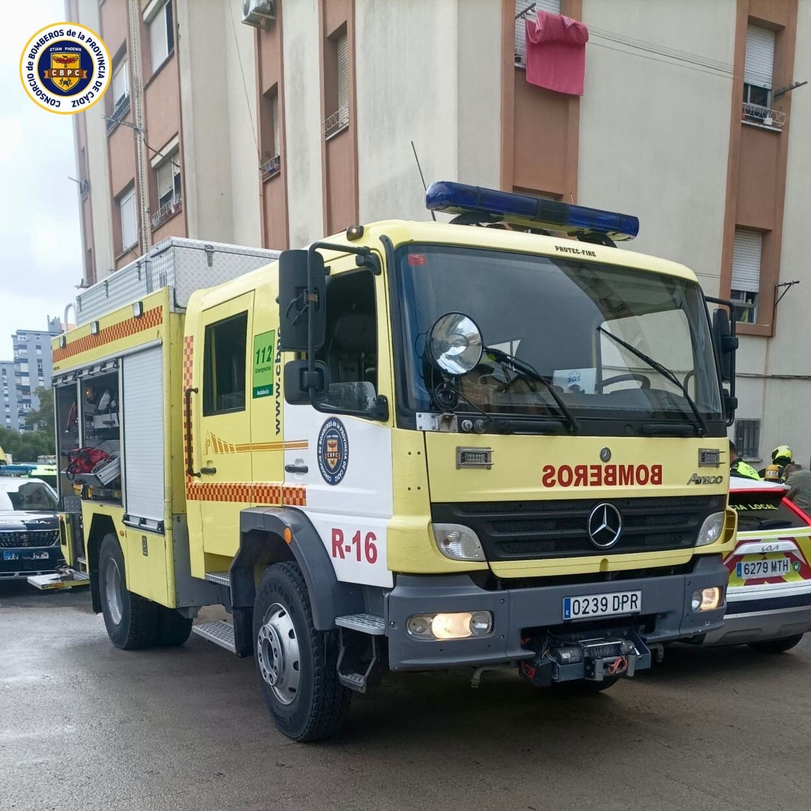 La intervención de los bomberos.