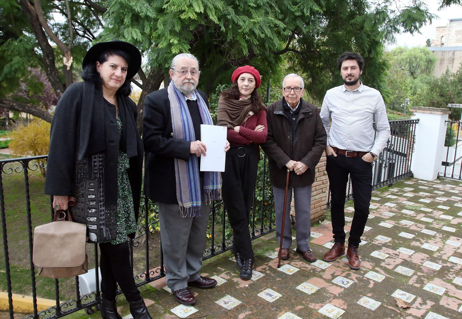 Jurado del Premio Ricardo Molina de Poesía, reunido ayer en el Palacio de Orive.