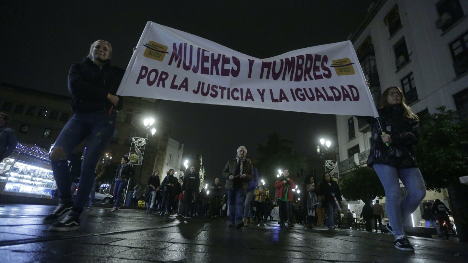 Manifestación feminista contra la violencia de género.