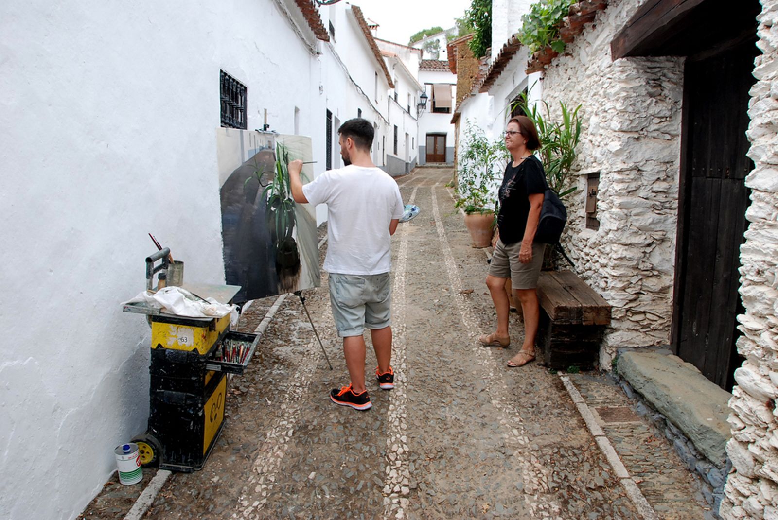 Uno de los participantes en la pasada edición del certamen pictórico.