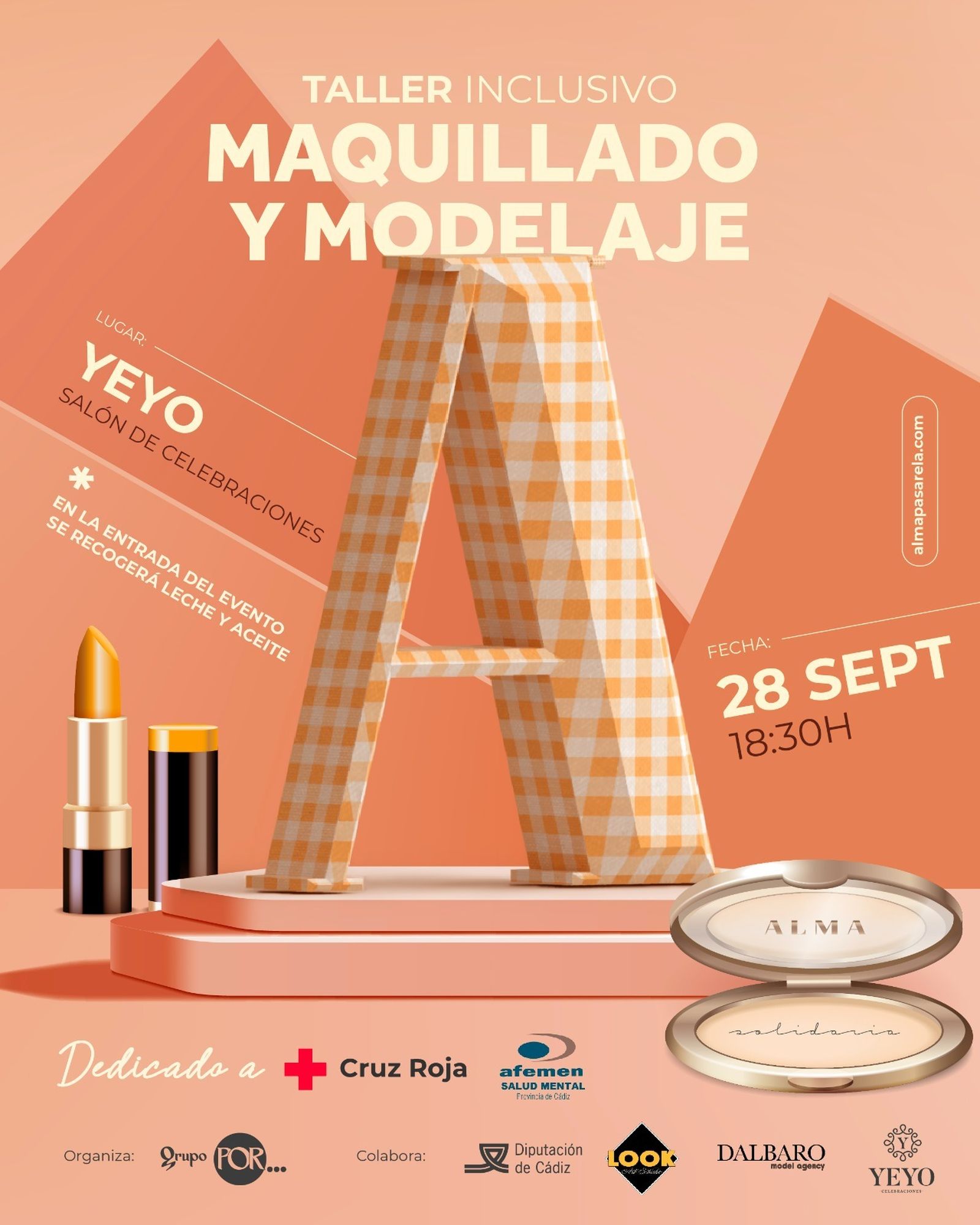Taller inclusivo de maquillaje y modelaje impartido por el 'Grupo Por...' en San Fernando.